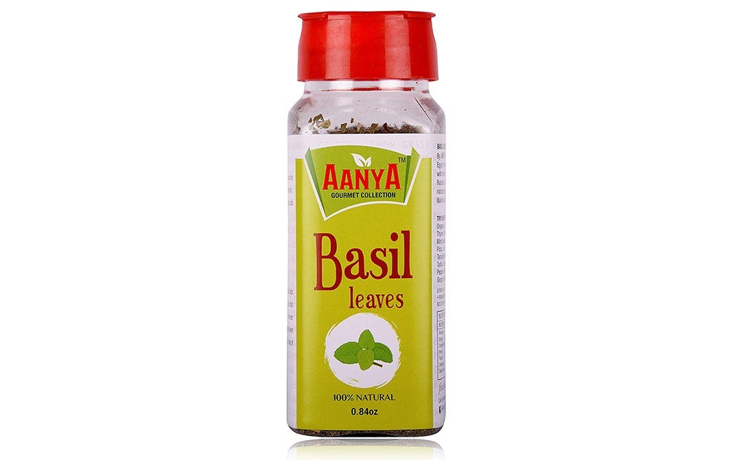 Aanya Gourmet Collection Basil Leaves    Bottle  24 grams